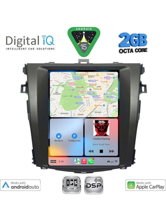 Digital IQ Auto-Audiosystem für Toyota Korolla 2006-2012 (Bluetooth/USB/WiFi/GPS/Apple-Carplay/Android-Auto) mit Touchscreen 4.1"
