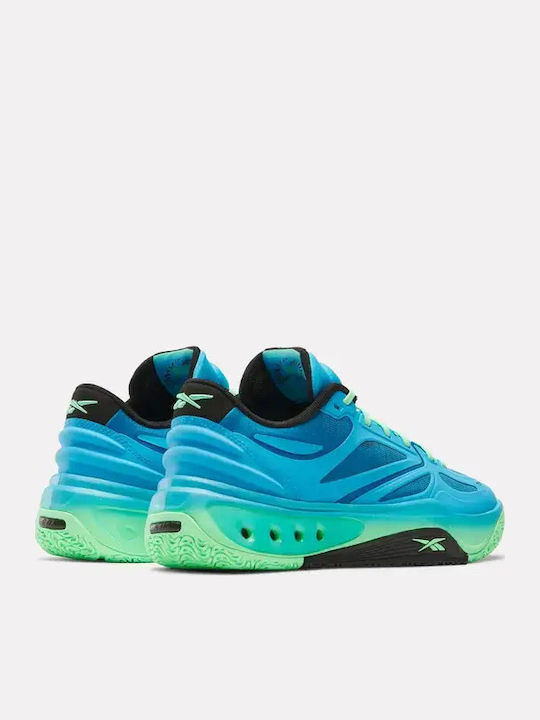 Engine A Low Basketball Shoes Future Cyan / Green Glow / Black