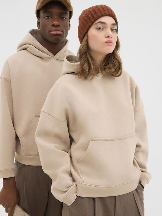 Sweatshirt with Hood Sand
