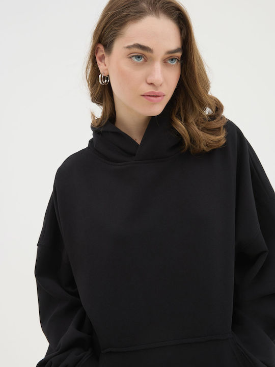 Sweatshirt with Hood Black
