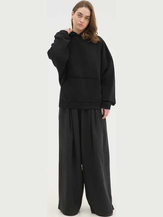Sweatshirt with Hood Black