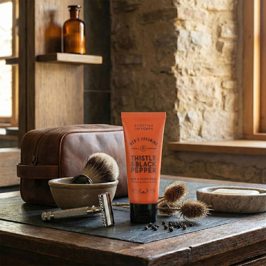 The Scottish Fine Soaps Thistle & Black Pepper Αφρόλουτρο σε Gel & Άρωμα Ξυλώδη 200ml