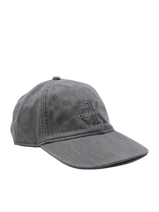 Calvin Klein Lv04g5007g Yh9 Monologo Embroidery Denim Baseball Dark Grey