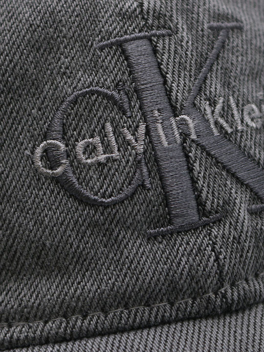 Calvin Klein Lv04g5007g Yh9 Monologo Embroidery Denim Baseball Dark Grey