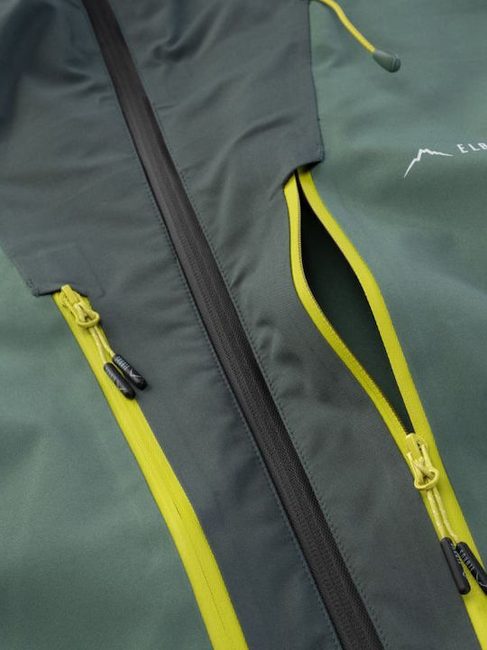 Winter Jacket Hardshell Waterproof and Windproof Green