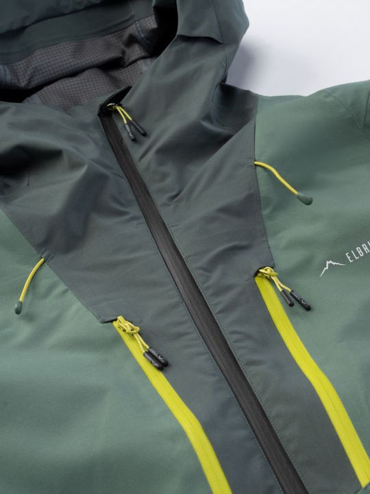 Winter Jacket Hardshell Waterproof and Windproof Green