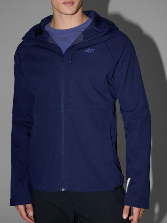 Winter Jacket Softshell Waterproof and Windproof Navy Blue