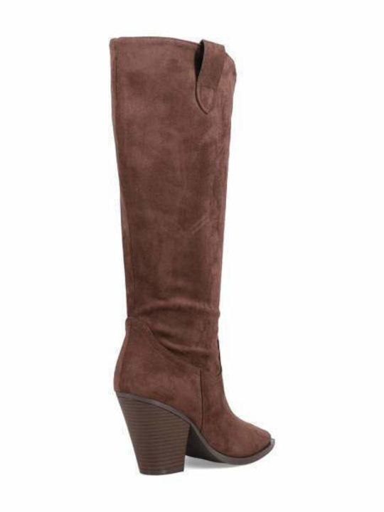 Suede Cowboy Boots Brown