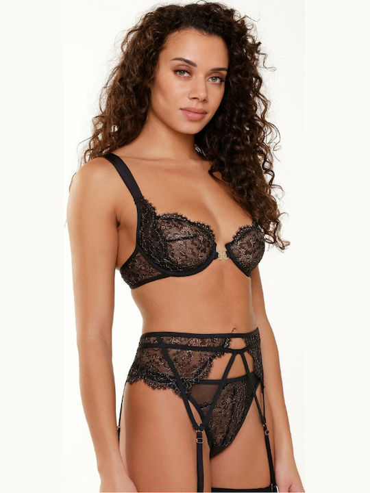 Damen Slip mit Spitze Schwarz