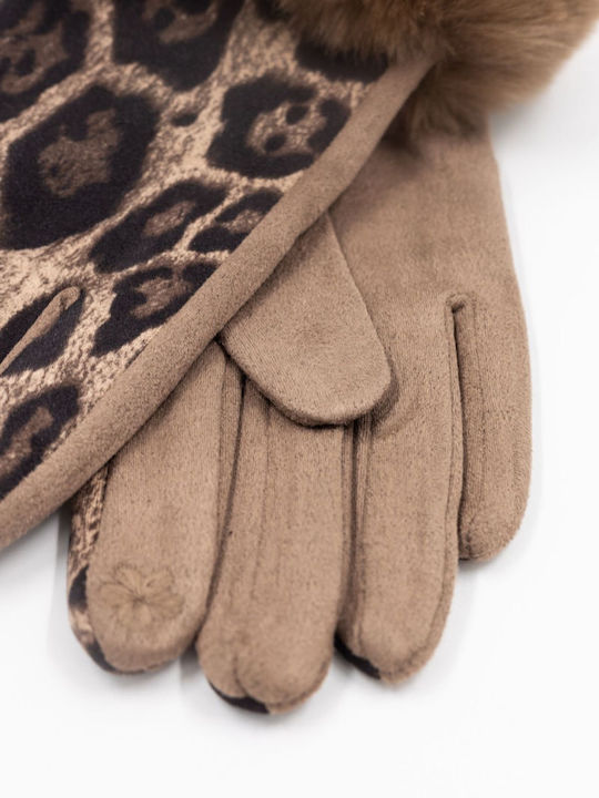 Beige Handschuhe Berührung