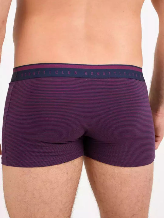 Roberto Men's Boxers Burgundy with Patterns 3Pack
