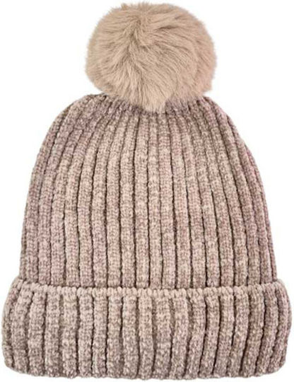 Frauen Set mit Beanie Gestrickt in Flieder Farbe