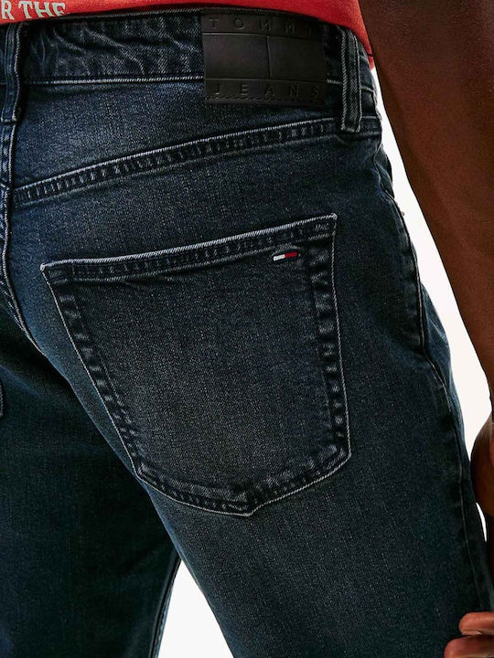 Scanton Ανδρικό Παντελόνι Τζιν με Slim Εφαρμογή Denim Blue Black