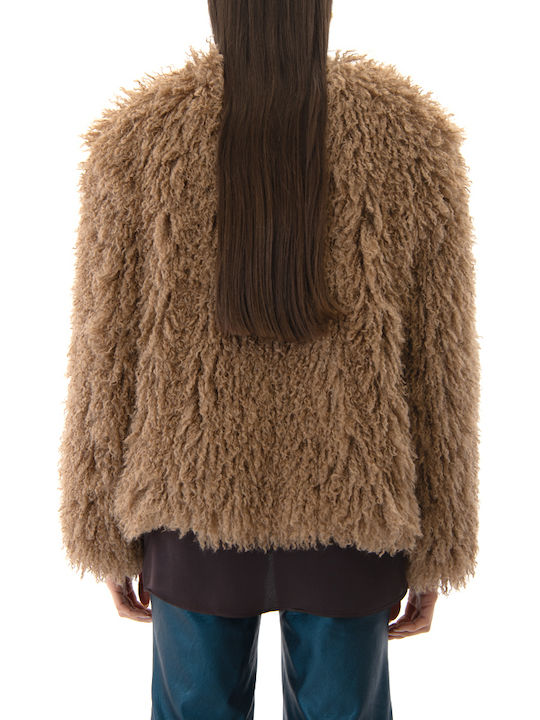 Oakwood Women's Short Fur Tabac Brown