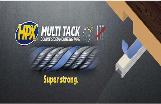 HPX Tack semi-transparent Self-Adhesive Double-Sided Tape 19mmx25m 1pcs