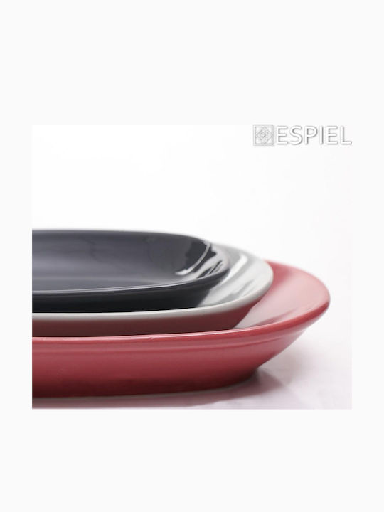 Espiel Essentials Πιατέλα Σερβιρίσματος Ορθογώνια Κεραμική Κόκκινη 19.5x10.5εκ.