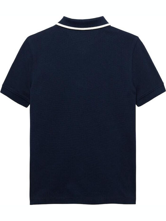 Kids Short-sleeved Polo Dark Blue