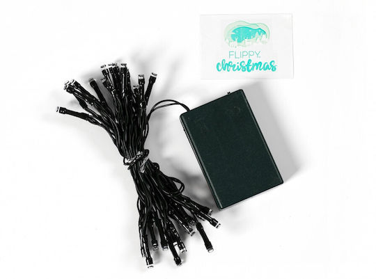 30 Lights LED 3m. Green Battery in String 2pcs