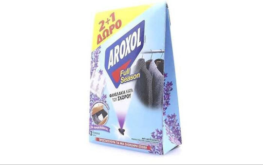 Aroxol Mottenbekämpfung Sachets Lavendel (2+1 Geschenk) Mottenbekämpfungsmittel 3cm
