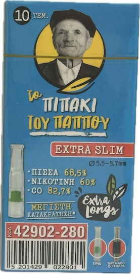 Του Παππού Πίπες Τσιγάρων Extra Slim 33mm Μπλε 10τμχ