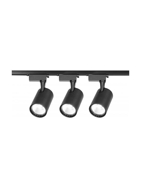 30w LED Студено бяло Спот с 10 Светлини в Черен Цвят