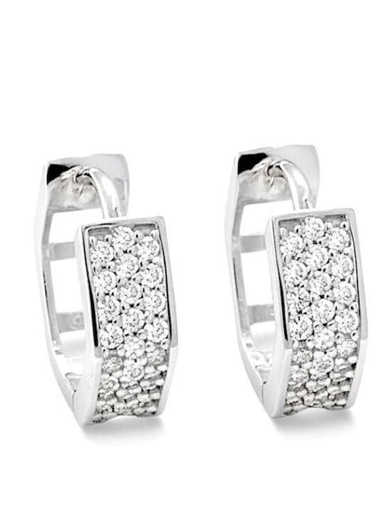 Xryseio Ohrringe aus White Gold mit Steinen Xryseio Ohrringe aus White Gold mit Steinen