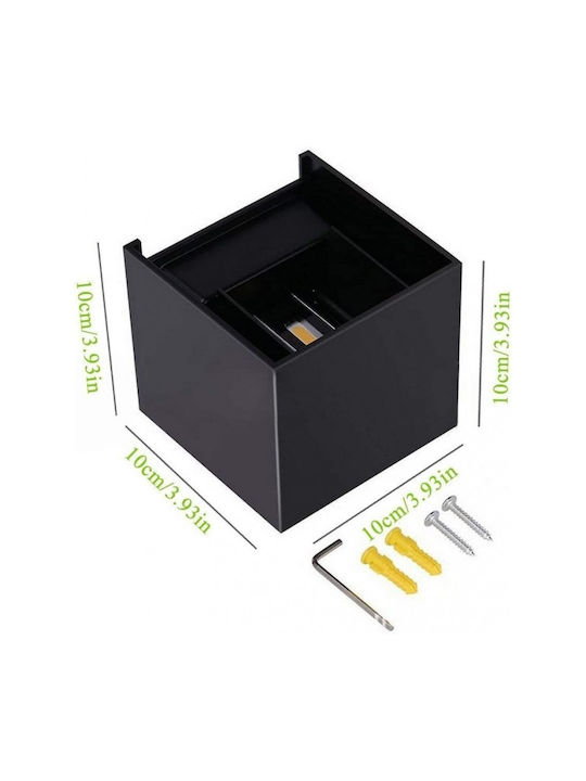 Стенно Външно Осветително Тяло LED IP65 6W с Естествено бяло Светлина 10x10x10εκ.