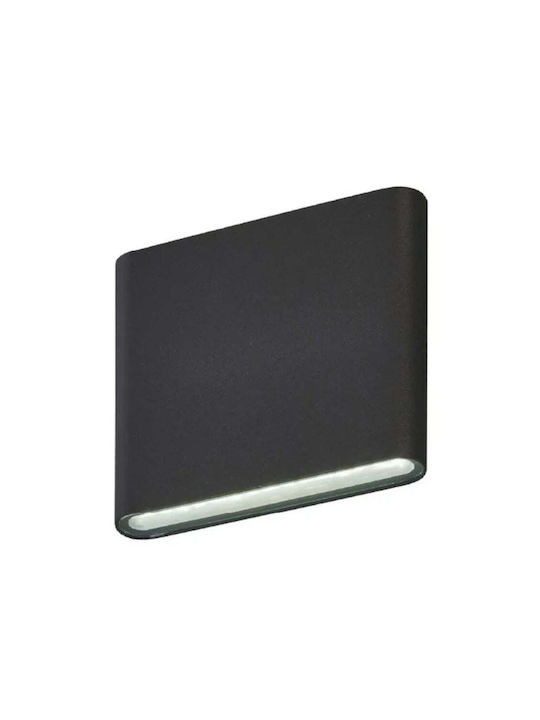 Lumină de exterior montată pe perete LED IP65 6W cu Alb Rece Lumină 11.5x9x3εκ.