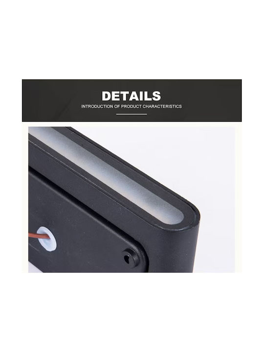 Lumină de exterior montată pe perete LED IP65 6W cu Alb Rece Lumină 11.5x9x3εκ.