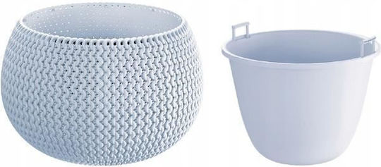 Prosperplast Flower Ghiveci Plastic Albastru 29x29εκ.