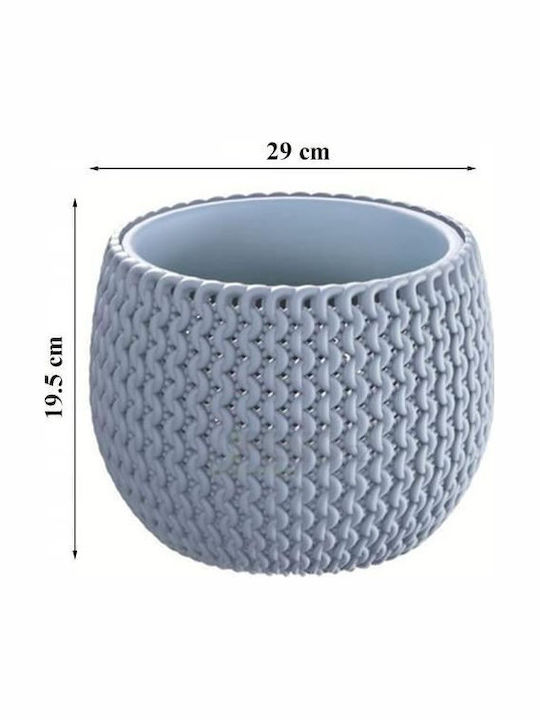 Prosperplast Flower Ghiveci Plastic Albastru 29x29εκ.
