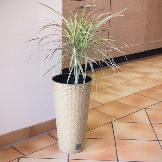 Prosperplast Planter Rattan Brown 40x40cm.
