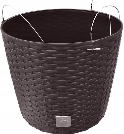 Prosperplast Висящи Саксия Металик Кафяв 25.6x25.6εκ.