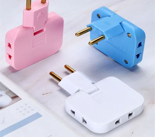 Πολύπριζο 2 Θέσεων με USB-A Μπλε