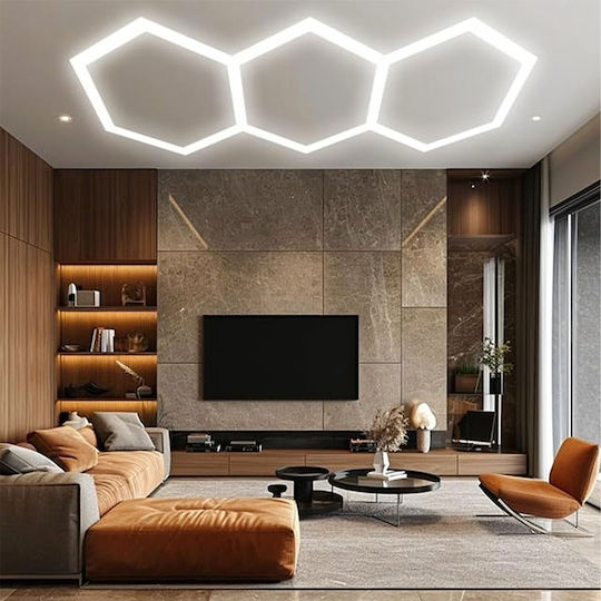 Lustră Decorativă Hexagon Transparent