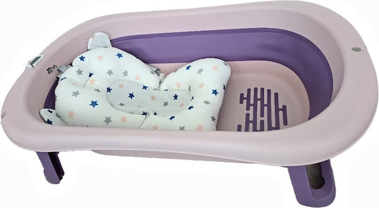 Little Mom Cadă pliabilă pentru bebeluși cu termometru Roz