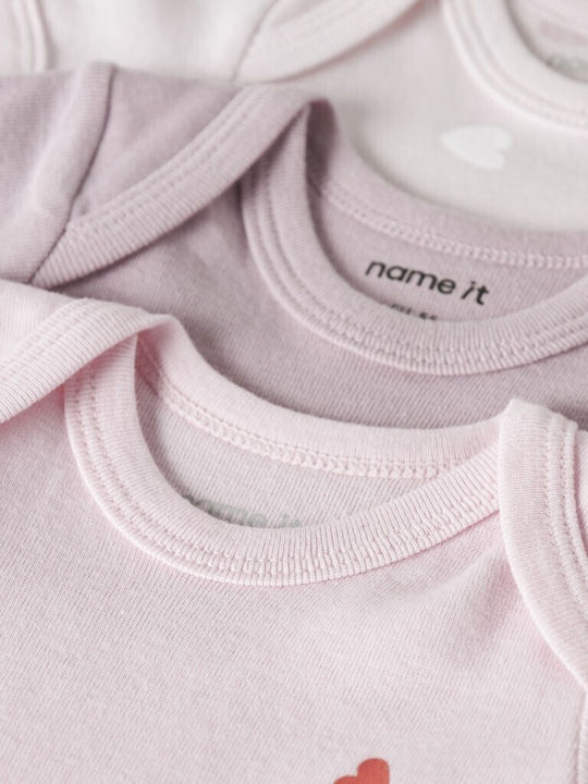 Name It Комплект Бебешки Бодита Розови Name It Комплект Бебешки Бодита Розови