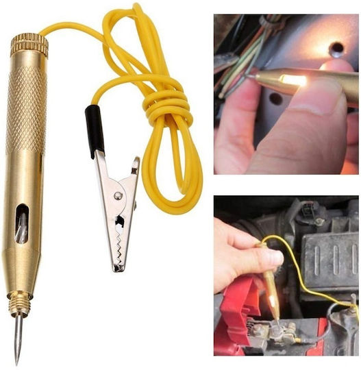 Techstar D0086-y Pix Testare Tensiune Auto DC 6V 12V 24V 115x10 Mm Compatibil Mașini Bărci Motociclete Motoare Mici Argintiu