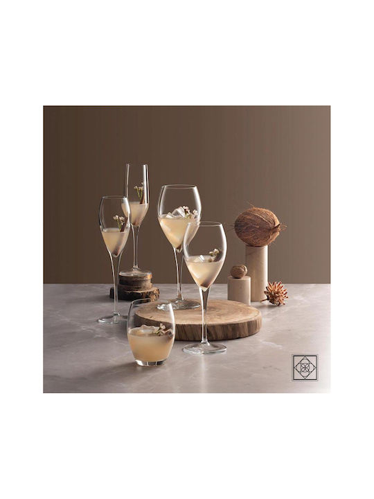 Espiel Monte Carlo Set of Glasses for White and Red Wine made of Glass in Red Color 6pcs