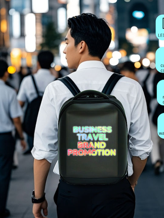 Smart PixOut T3 Rucsac Impermeabil Bluetooth Control Prin Aplicație Text Personalizat Imagini și GIF-uri