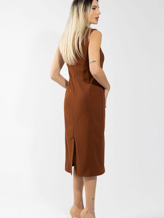 Summer Midi Dress Camel