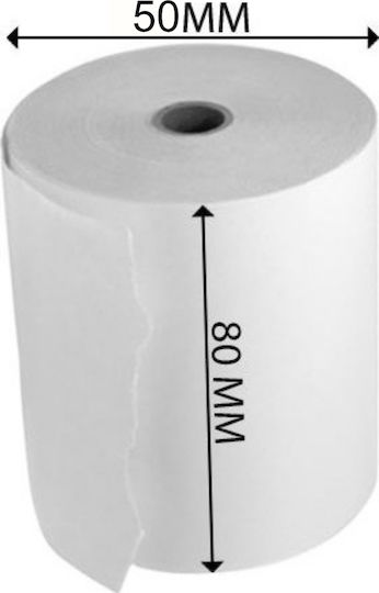 Typotrust Rolă Termică pentru Casă de Marcat Lățime 80 x Diametru 50 mm