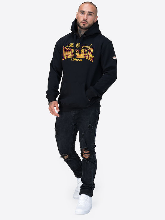 Prestolee Sweatshirt With Hood Black Yellow Oxblood