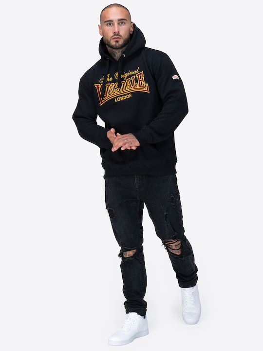 Prestolee Sweatshirt With Hood Black Yellow Oxblood