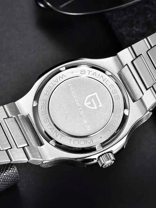 Pagani Design Ceas Barbatesc 24.5mm Automat cu Brățară Metalică Turcoaz