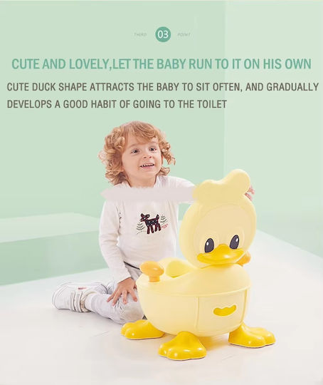 Little Mom Potty Vas cu Capac Galben