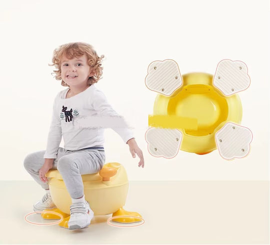 Little Mom Potty Vas cu Capac Galben