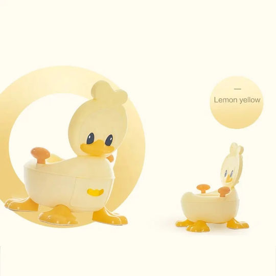Little Mom Potty Vas cu Capac Galben
