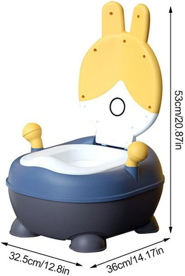 Little Mom Potty Vas cu Capac Albastru
