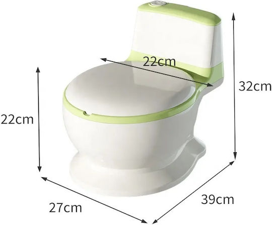 Little Mom Potty Vas cu Capac Verde